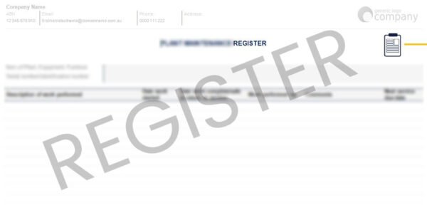Test and Tag | WHS Safety Register Template